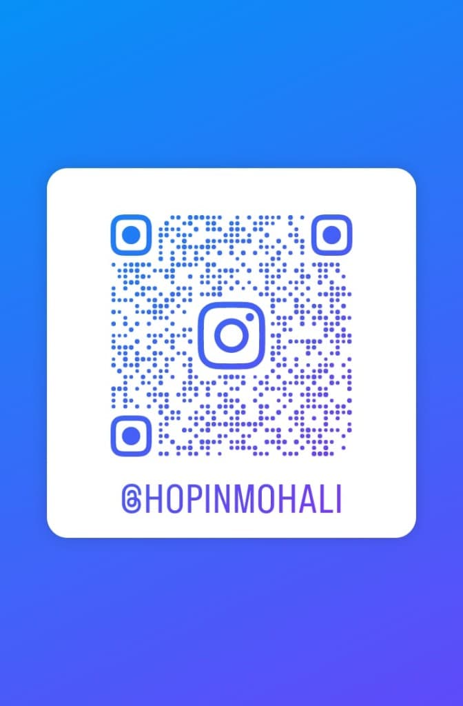 Instagram QR code for @hopinmohali